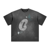 Blue Washed Mosaic Tee