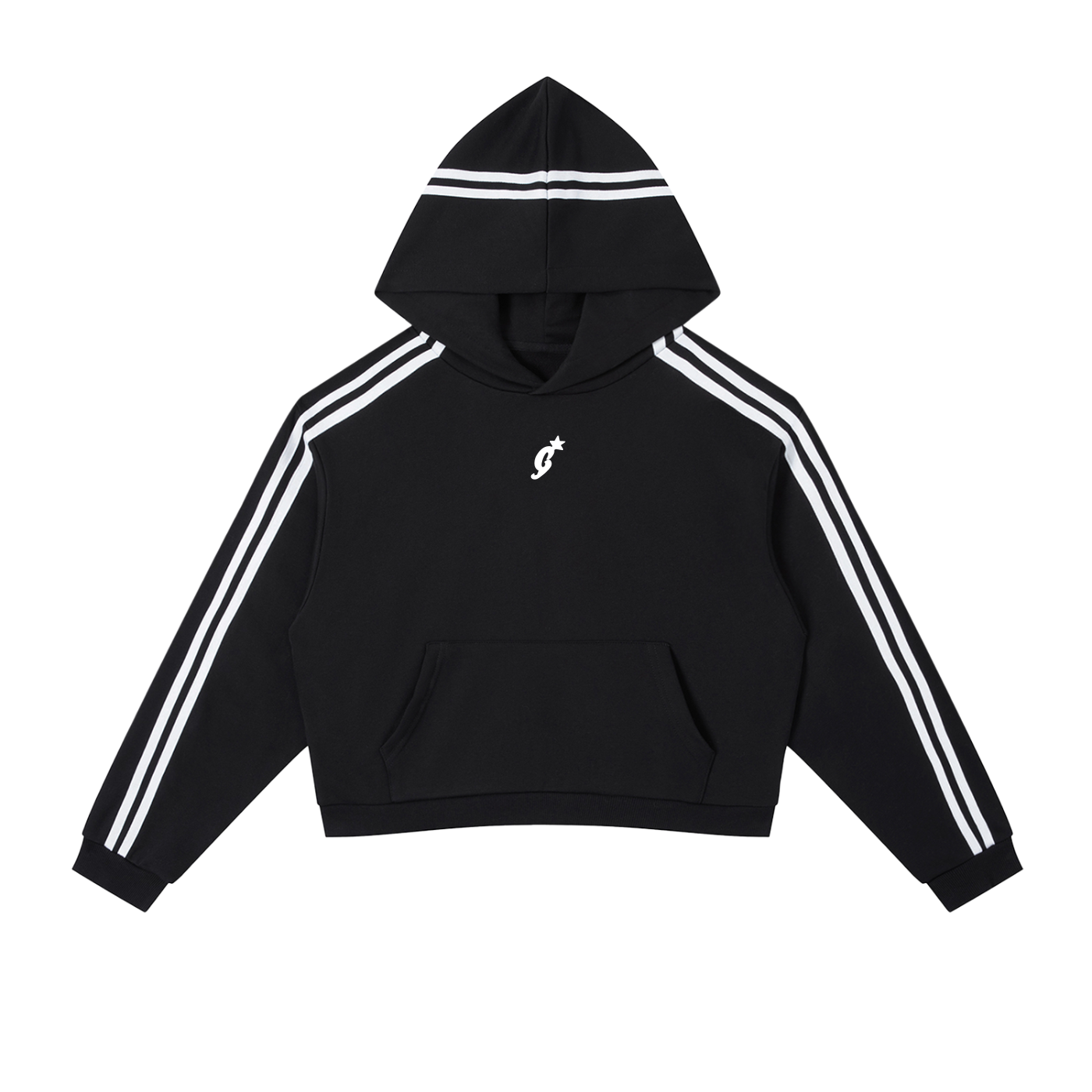 Women’s Side Stripe Cropped Hoodie